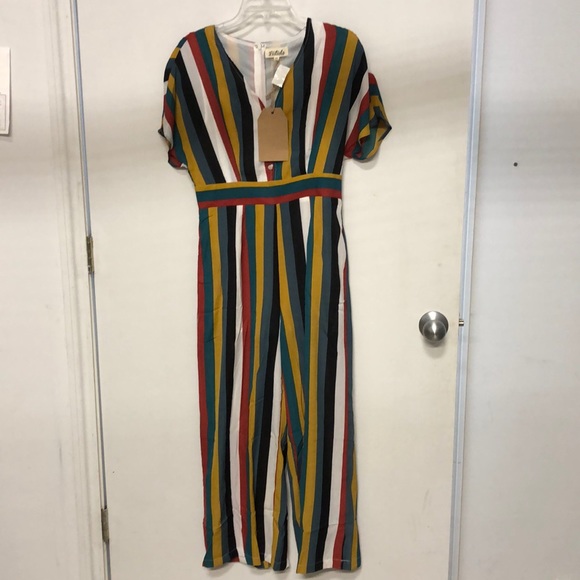 Listicle Pants - Listicle Striped jumpsuit or romper.